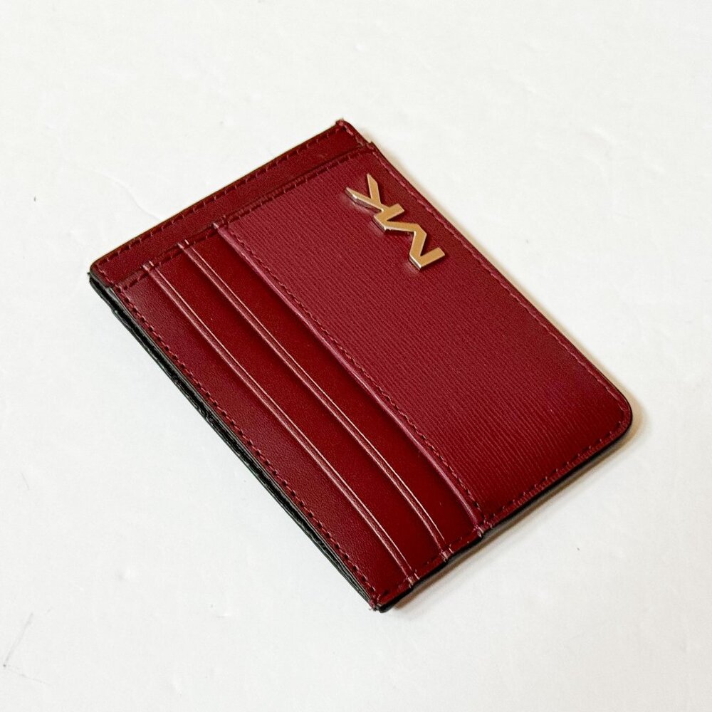 Michael Kors Cooper Slim Card Case Wallet Dark Cherry
